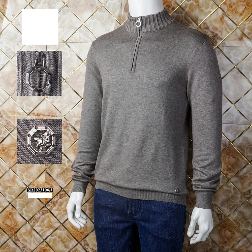 BILLIONAIRE SIJITONGDA Sweater Cashmere men's 2024 new autumn winter Good quality embroidery zipper High collar big size M-4XL
BILLIONAIRE SIJITONGDA Sweater Cashmere men's 2024 new autumn winter Good quality embroidery zipper High collar big size M-4XL