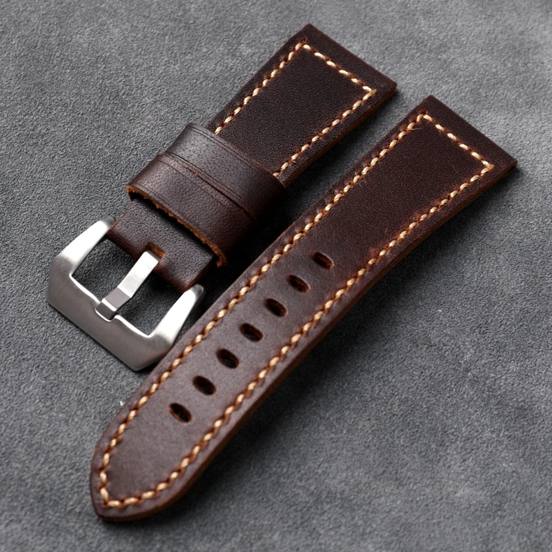 Handmade First Layer Cowhide Leather Watch strap 24mm 26mm new style Vintage Brown Thickened For PAM Men's Watch Bracelet
Handmade First Layer Cowhide Leather Watch strap 24mm 26mm new style Vintage Brown Thickened For PAM Men's Watch Bracelet