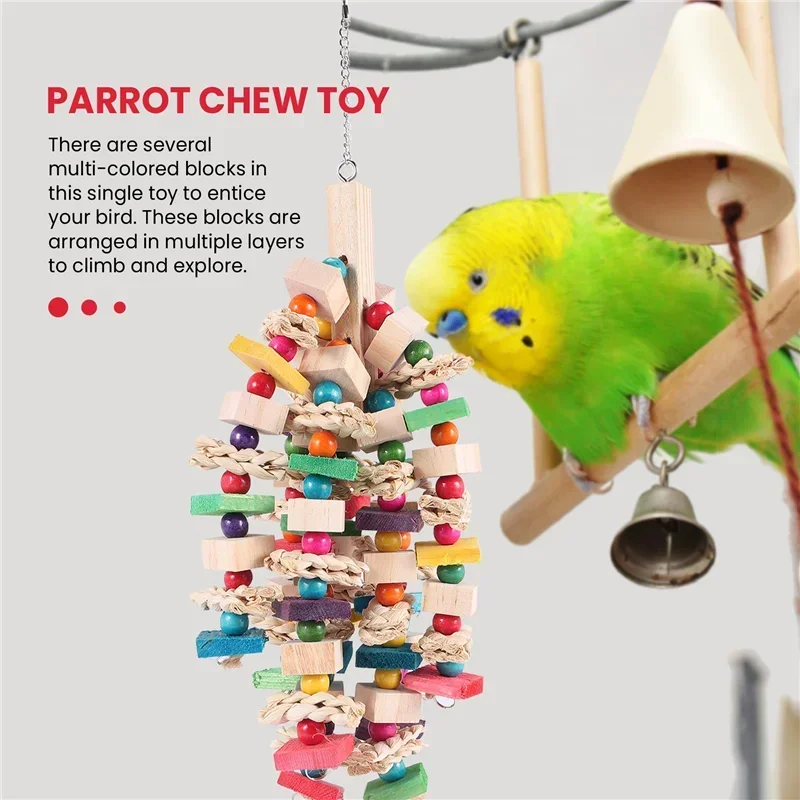 African Cockatoos Bird Chewing - Macaws Cage Blocks For Grey Bite Large Knots Tearing Parrot Toy
African Cockatoos Bird Chewing - Macaws Cage Blocks For Grey Bite Large Knots Tearing Parrot Toy