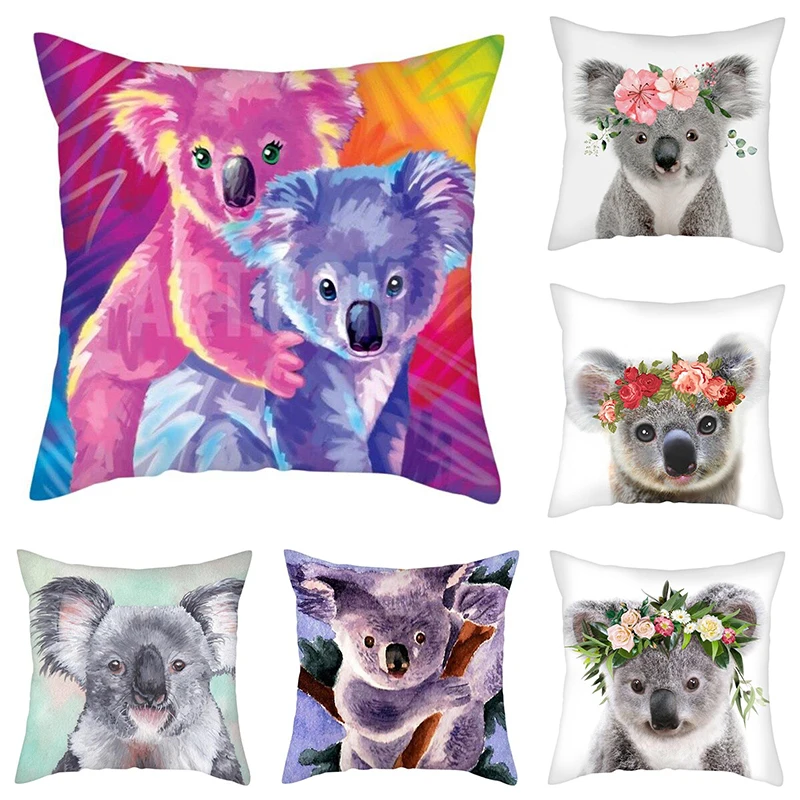 45x45cm Cute Koala Cushion Cover Cartoon Animal Pillow Sofa Seat Lumbar Home Decoration
45x45cm Cute Koala Cushion Cover Cartoon Animal Pillow Sofa Seat Lumbar Home Decoration