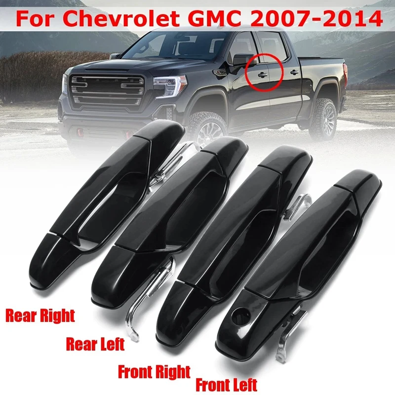 Gloss Black For Chevrolet GMC 2007-2014 Front Rear Exterior Door Handles Left Right 20828237/25890220/15915106/25890259
Gloss Black For Chevrolet GMC 2007-2014 Front Rear Exterior Door Handles Left Right 20828237/25890220/15915106/25890259