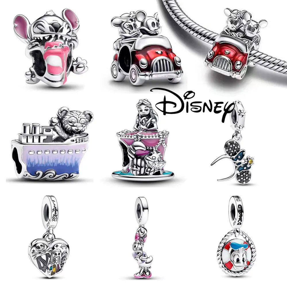 

Disney Charm Minnie Mouse Donald Duck Stitch Beads Fit Pandora Charms Silver 925 Original Beads Charm for Pendant Jewelry Gift