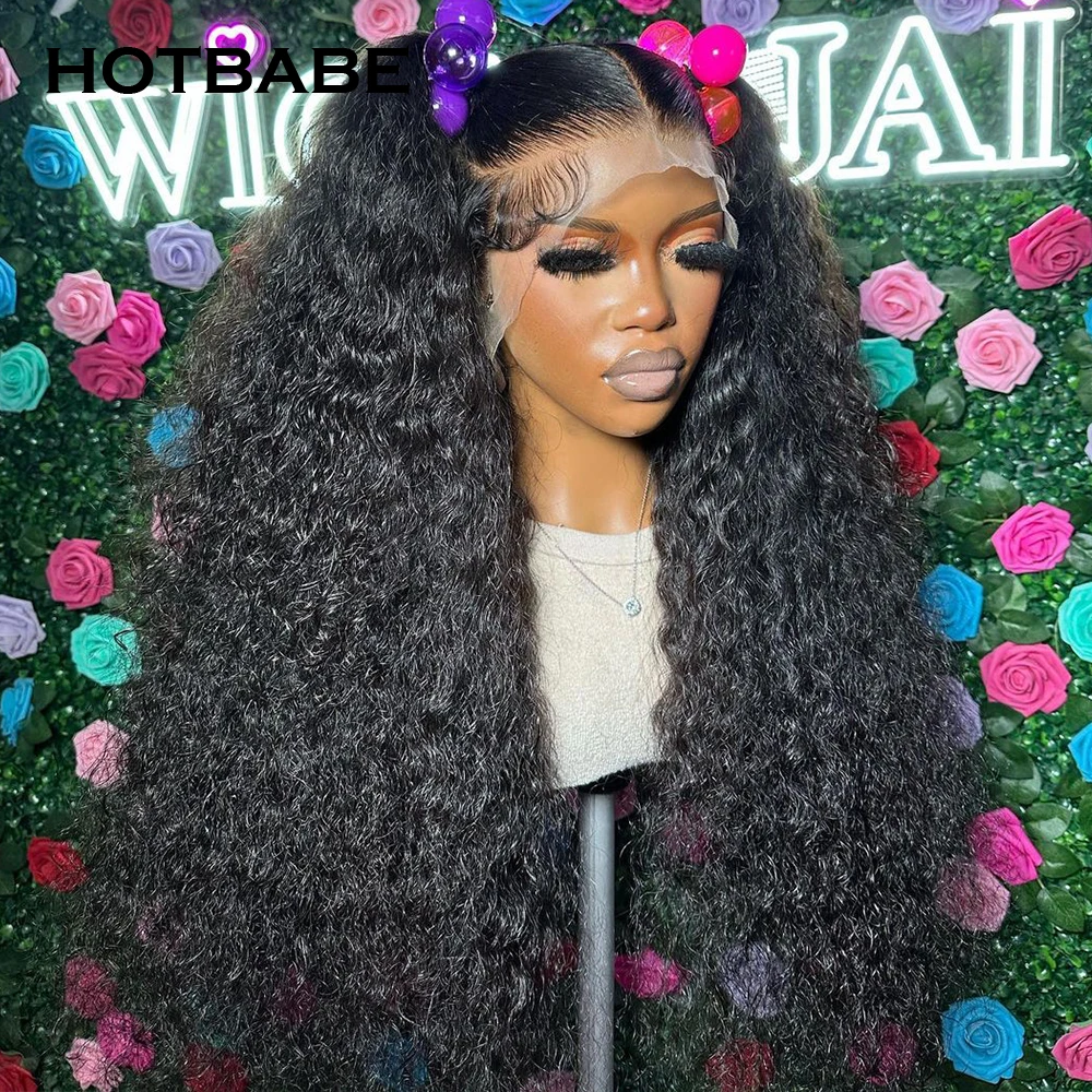 

360 HD Full Lace Frontal Wig Water Wave Glueless Preplucked Human Hair Wig Ready To Go 13x4 Lace Front Wig 250 Density HOTBABE