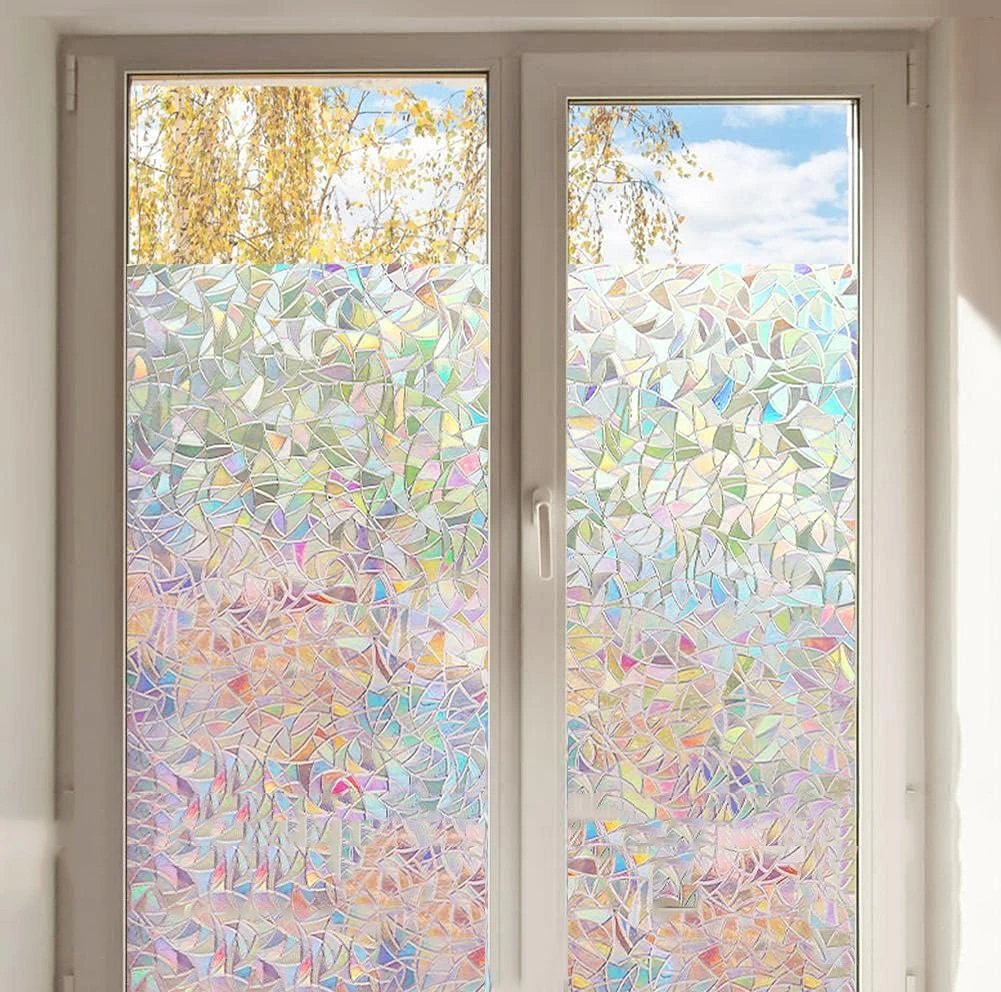 Window Privacy Film, Static Clings Vinyl 3D Decals, Rainbow Film for Glass Door, Heat Control Anti UV Window Stickers
Window Privacy Film, Static Clings Vinyl 3D Decals, Rainbow Film for Glass Door, Heat Control Anti UV Window Stickers