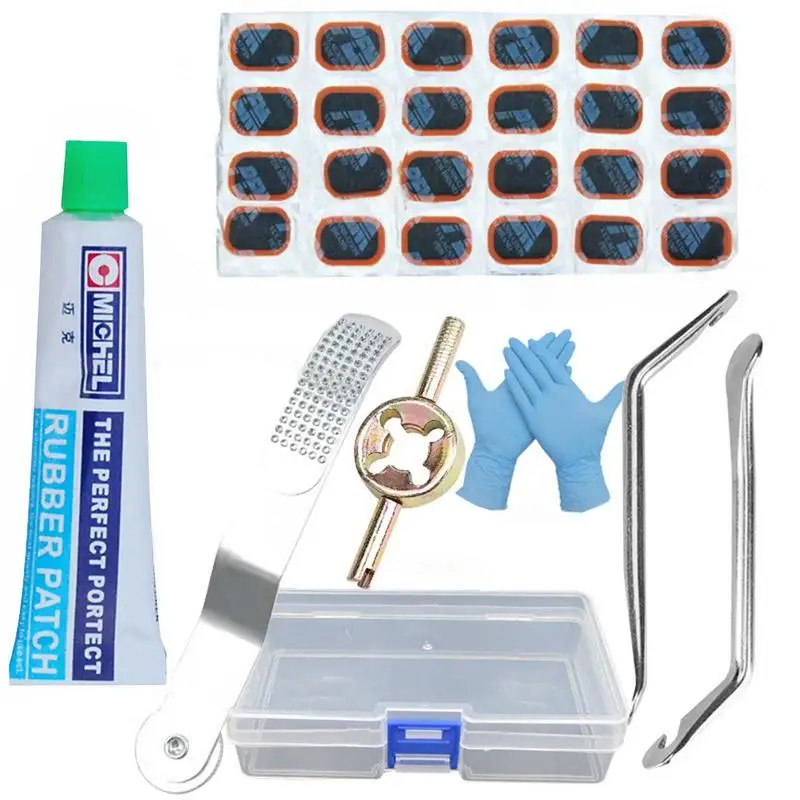 1Set Bike Bicycle Flat Tire Repair Kit Tool Set Kit Patch Rubber Portable Fetal Best Quality cycling
1Set Bike Bicycle Flat Tire Repair Kit Tool Set Kit Patch Rubber Portable Fetal Best Quality cycling