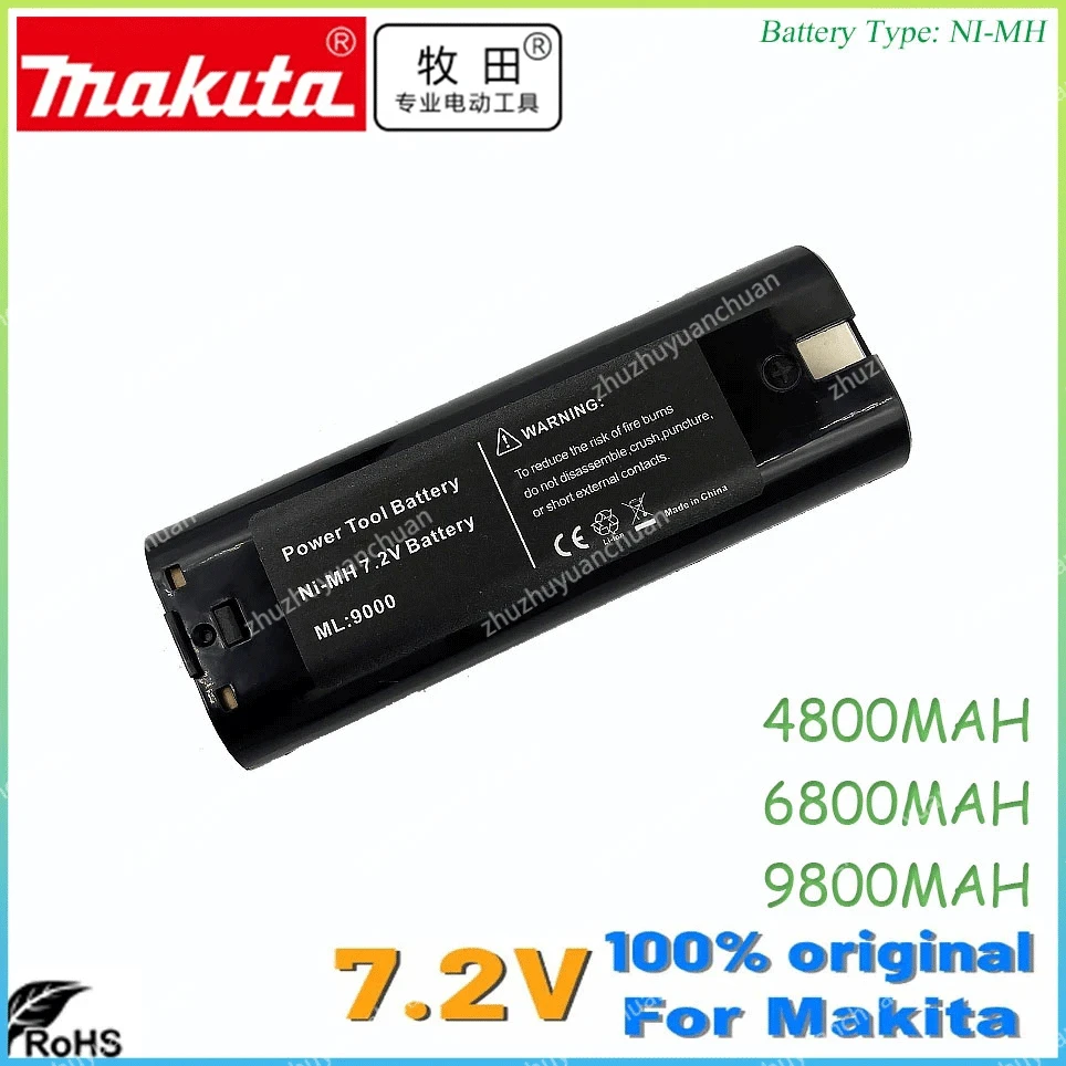 

7.2V 6800mAh Ni-MH Battery Replacement For Makita 7000 7002 7033 191679-9 192532-2 192695-4 632002-4 632003-2 7.2V Battery L50