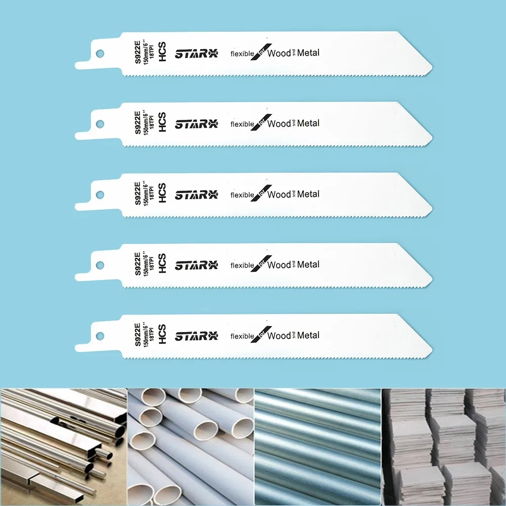 5pcs 150mm S922EF Reciprocating Saws Blades Handsaw Multi Saw Blades Sabers Saw For Cutt Wood Metal Pipe Power Tool Accessories
5pcs 150mm S922EF Reciprocating Saws Blades Handsaw Multi Saw Blades Sabers Saw For Cutt Wood Metal Pipe Power Tool Accessories