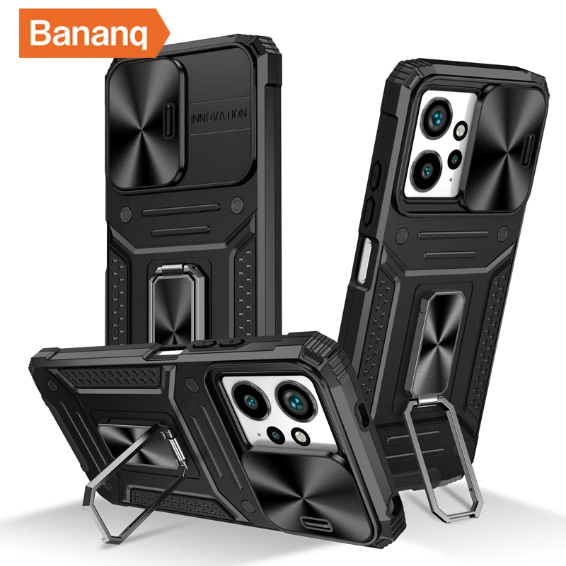 Bananq Shockproof Ring Stand Armor Case For Redmi Note 12 11 Pro 5G 11S 4G Lens Protection Phone Cover For Xiaomi Poco X5 Pro 5G
Bananq Shockproof Ring Stand Armor Case For Redmi Note 12 11 Pro 5G 11S 4G Lens Protection Phone Cover For Xiaomi Poco X5 Pro 5G
