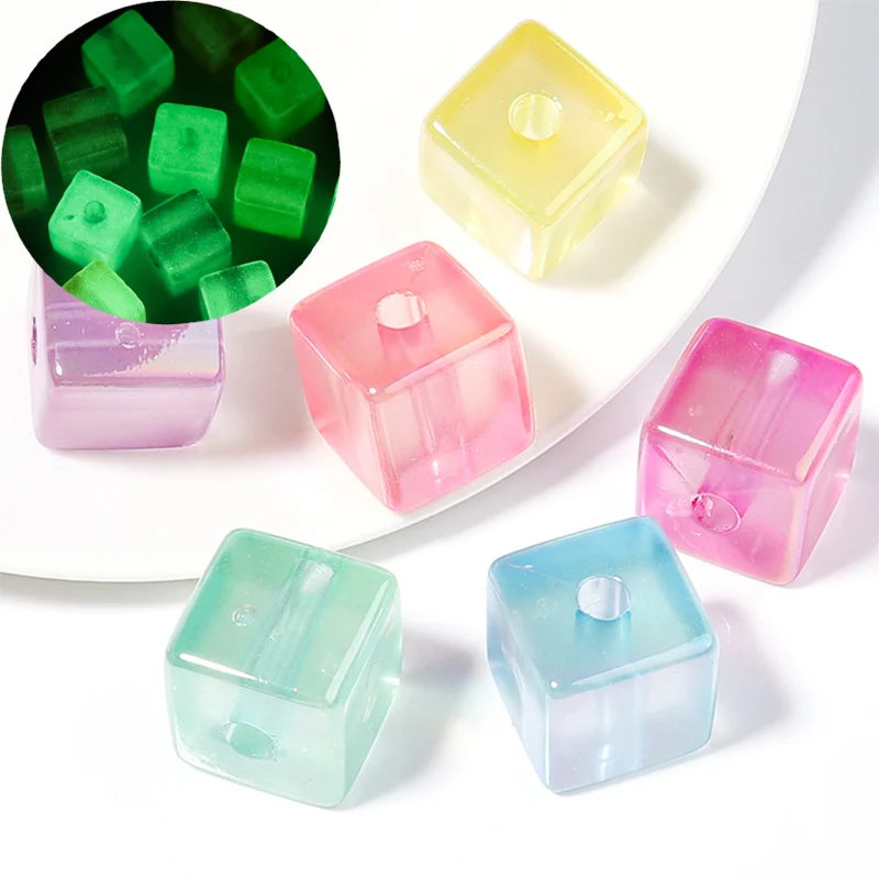 10pcs Square Luminous Acrylic Beads for Jewelry Making Loose Spacer Beads DIY Bracelet Necklace Early Education Beaded Material
10pcs Square Luminous Acrylic Beads for Jewelry Making Loose Spacer Beads DIY Bracelet Necklace Early Education Beaded Material