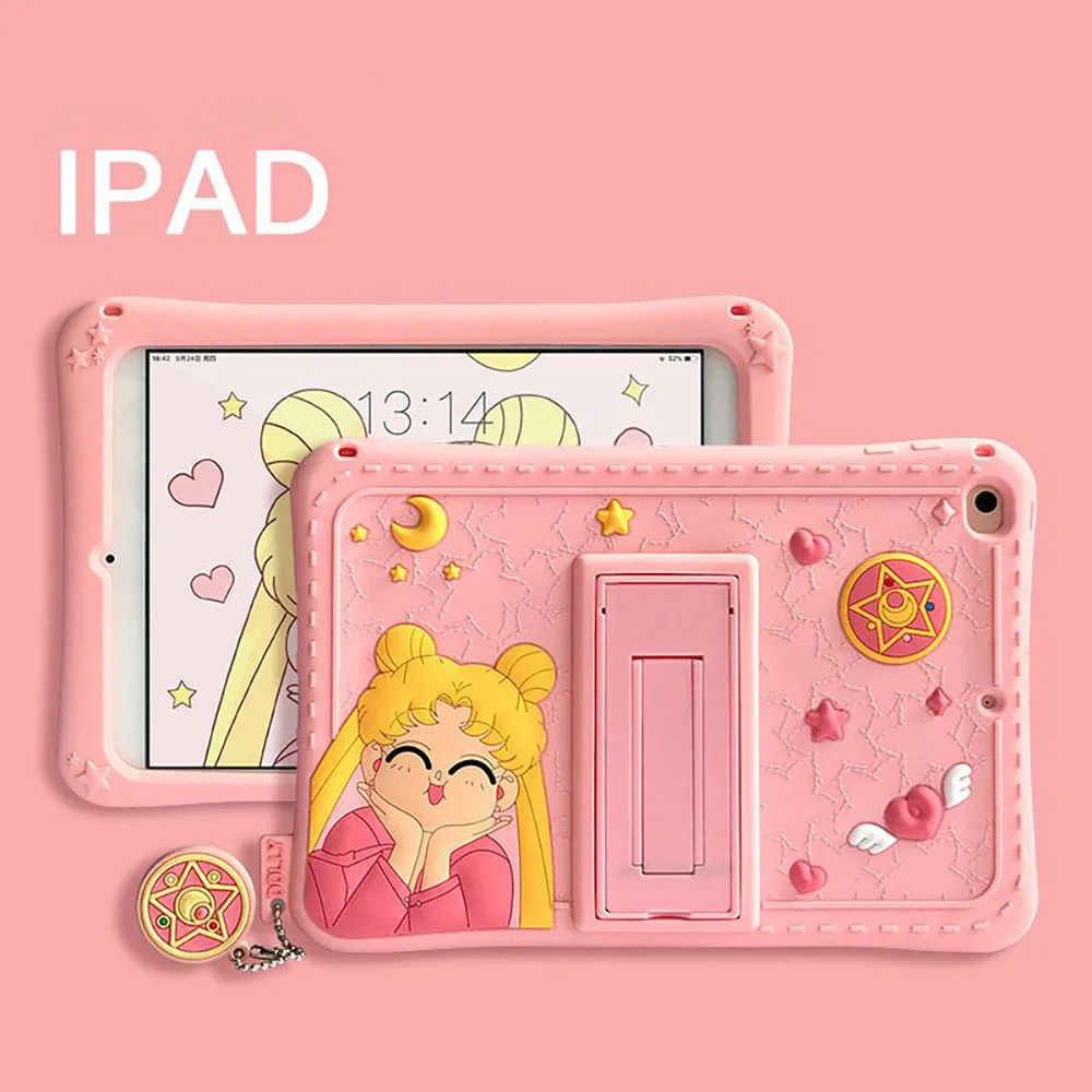 Cute Cartoon Sailor Moon Protective Case Suitable for ipad 6/5 Mini5 4 3 Anti Drop Air4 5 Pro 11Inch All Inclusive Silicone Case
Cute Cartoon Sailor Moon Protective Case Suitable for ipad 6/5 Mini5 4 3 Anti Drop Air4 5 Pro 11Inch All Inclusive Silicone Case