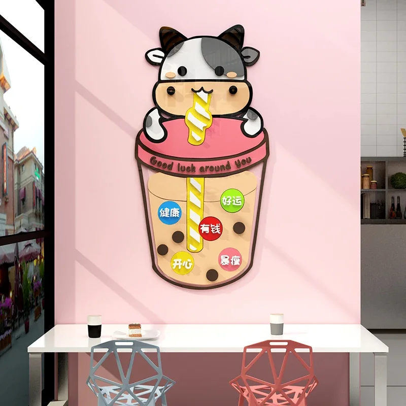 WS285 Milk tea shop wall decoration creative background dessert cake Cafe glass door net red stickers self adhesive
WS285 Milk tea shop wall decoration creative background dessert cake Cafe glass door net red stickers self adhesive