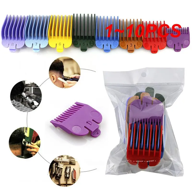

1~10PCS Set Colorful Universal Hair Clipper Guide Limit Combs Trimmer Guards Attachment Multiple Sizes Replacement 3-25mm
