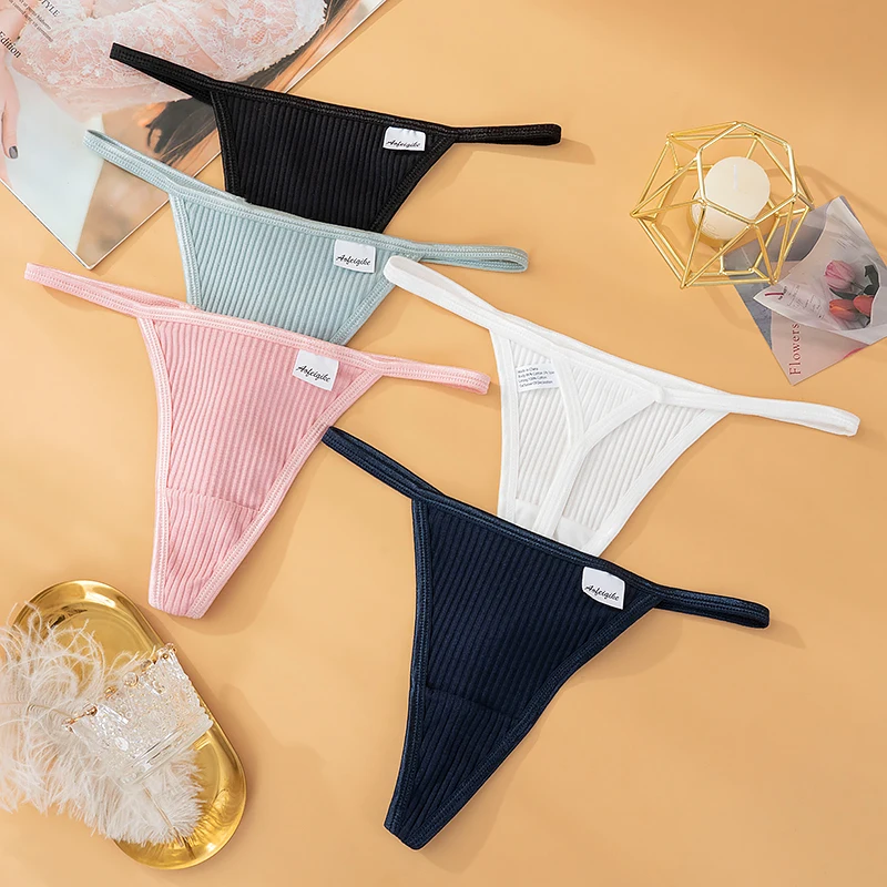 Simple Striped Thin Sexy Thongs Fashion Sports Women's Underwear Seamless Low Rise G-string Comfortable Female Lingerie
Simple Striped Thin Sexy Thongs Fashion Sports Women's Underwear Seamless Low Rise G-string Comfortable Female Lingerie