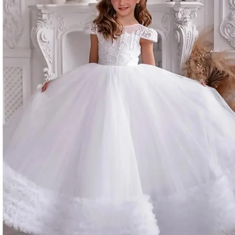 White Flower Girls Dress Sleeveless Floor-Length O-Neck A-LINE Child Little Girl Wedding Birthday Party Prom Holiday Dress
White Flower Girls Dress Sleeveless Floor-Length O-Neck A-LINE Child Little Girl Wedding Birthday Party Prom Holiday Dress
