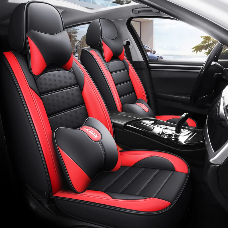 

Чехлы для автомобильных сидений, универсальные кожаные накидки для Jaguar F-Pace F-Type I-Pace XE XEL XF XFL XF XJ, аксессуары для интерьера автомобиля