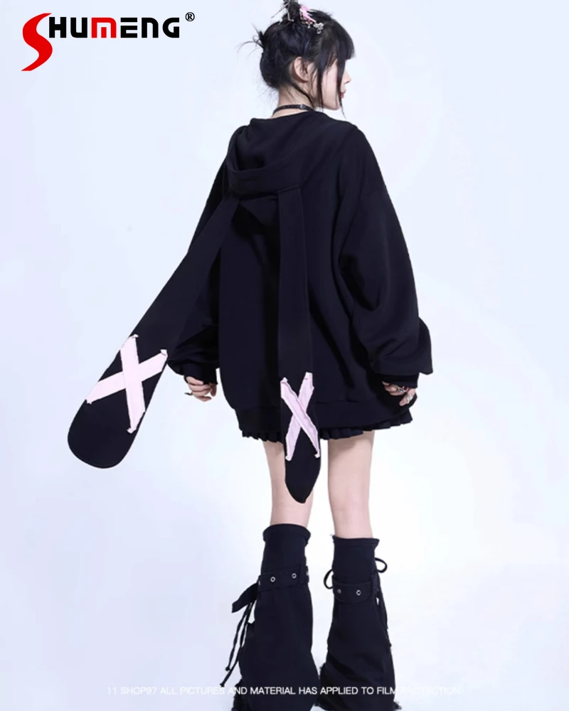 Lady Casual Hoodies Autumn Winter Women's Coat Color Matching Rabbit Long Ear Oversize Sweatshirt for Women Fashion Hooded Top
Lady Casual Hoodies Autumn Winter Women's Coat Color Matching Rabbit Long Ear Oversize Sweatshirt for Women Fashion Hooded Top