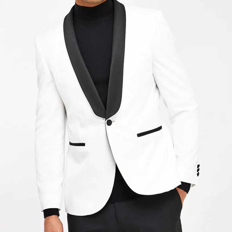 2 Piece Wedding Tuxedo for Groom Slim Fit Formal Men Suits Custom Made Bridegroom White Jacket with Black Pants Fashion Costume
2 Piece Wedding Tuxedo for Groom Slim Fit Formal Men Suits Custom Made Bridegroom White Jacket with Black Pants Fashion Costume