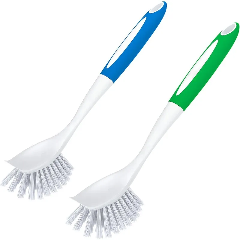 Щетка для мытья посуды с ручкой, 2 щетки для чистки кухни, щетка для мытья посуды с жесткой щетиной для раковины, кастрюль, сковородок
Щетка для мытья посуды с ручкой, 2 щетки для чистки кухни, щетка для мытья посуды с жесткой щетиной для раковины, кастрюль, сковородок