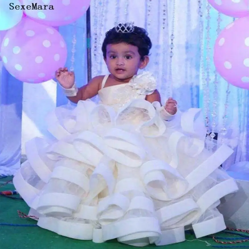 Cute Ball Gown Baby Girls Clothes With Organza Ruffle One Shoulder Beaded Girls Pageant Birthday Dresses For toddler
Cute Ball Gown Baby Girls Clothes With Organza Ruffle One Shoulder Beaded Girls Pageant Birthday Dresses For toddler