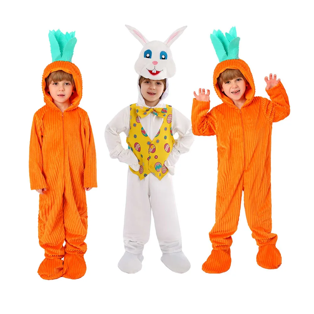 Kids Children Jumpsuit Pajamas Outfits Easter Carrots Cosplay Costume Halloween Carnival Party Roleplay Disguise Suit
Kids Children Jumpsuit Pajamas Outfits Easter Carrots Cosplay Costume Halloween Carnival Party Roleplay Disguise Suit