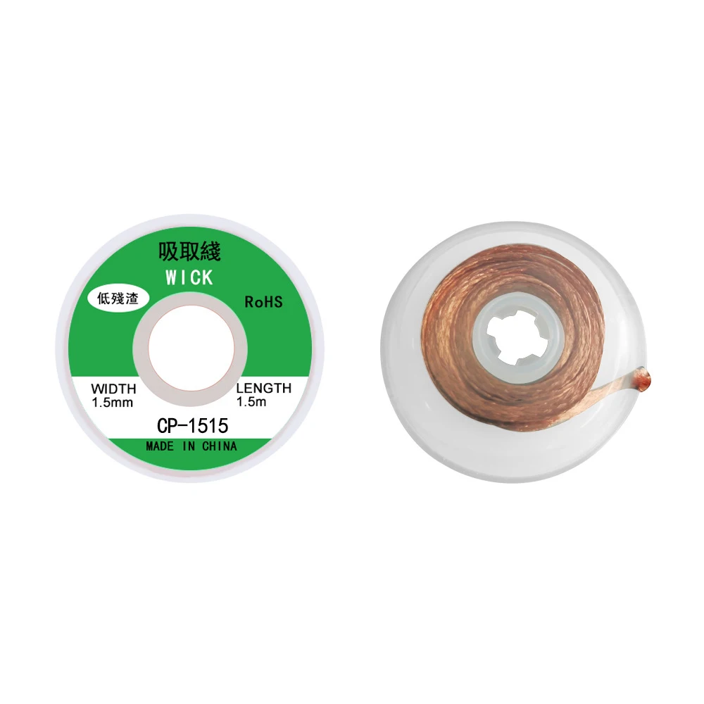 1PCS Desoldering Braid 1.5mm 2mm 2.5mm 3mm 3.5mm 4mm Width 1.5M/3M Length Welding Solder Remover Wire Lead Cord BGA Repair Tool
1PCS Desoldering Braid 1.5mm 2mm 2.5mm 3mm 3.5mm 4mm Width 1.5M/3M Length Welding Solder Remover Wire Lead Cord BGA Repair Tool