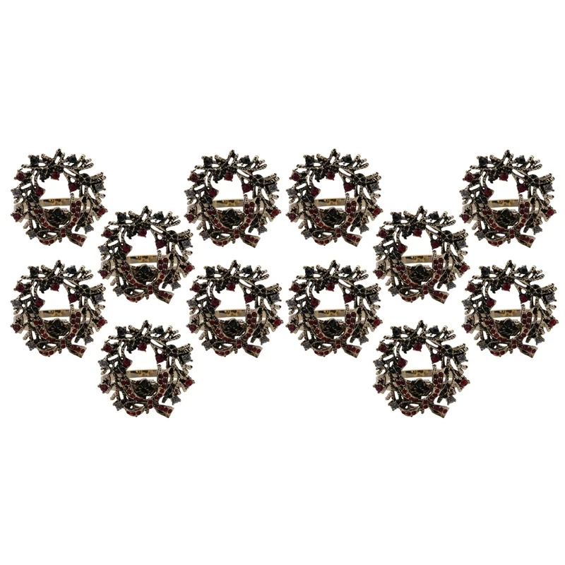 12Pcs Christmas Wreath Napkin Rings Metal Napkin Buckle Napkin Holder Napkin Circle Hotel Restaurant
12Pcs Christmas Wreath Napkin Rings Metal Napkin Buckle Napkin Holder Napkin Circle Hotel Restaurant