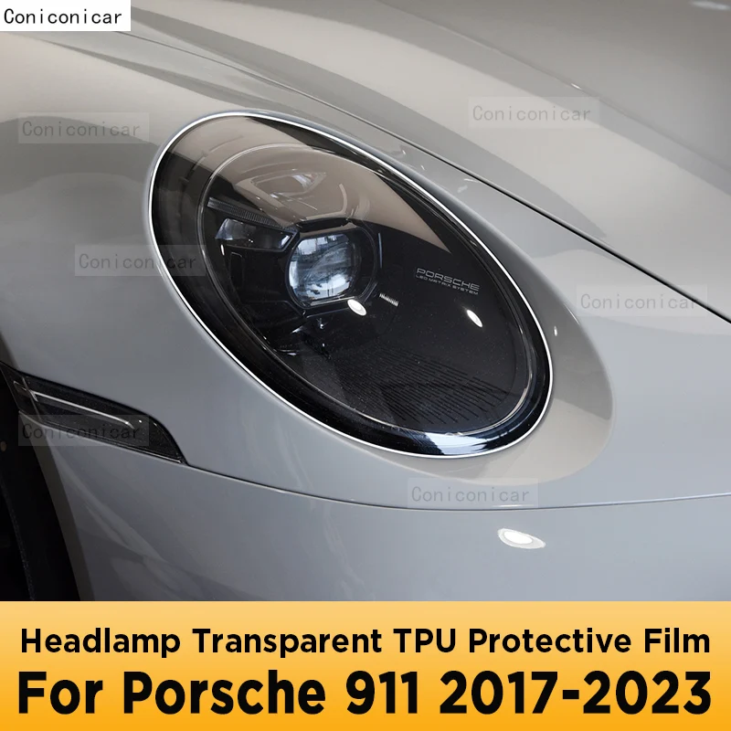 Для Porsche 911 2017-2023 Автомобильная внешняя фара Защита от царапин передняя лампа прозрачная фотолампа аксессуары
Для Porsche 911 2017-2023 Автомобильная внешняя фара Защита от царапин передняя лампа прозрачная фотолампа аксессуары