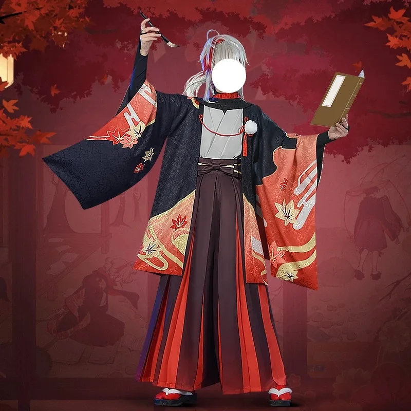 

Genshin Impact Five Kasen Kaedehara Kazuha Kimono Cosplay Costume Game Suit Handsome Uniform Halloween Carnival Activity Outfit