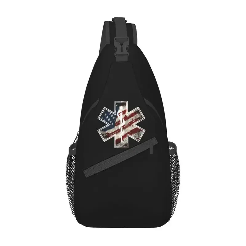 Emt Star Of Life Sling Chest Crossbody Bag Men Cool American Flag Shoulder Backpack for Traveling
Emt Star Of Life Sling Chest Crossbody Bag Men Cool American Flag Shoulder Backpack for Traveling