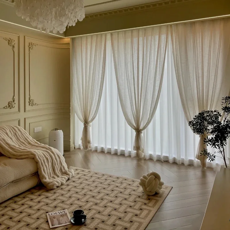 French Pastoral Style Curtains for Living Dining Room Bedroom Beautiful Translucent Balcony Villa Countryside Custom
French Pastoral Style Curtains for Living Dining Room Bedroom Beautiful Translucent Balcony Villa Countryside Custom
