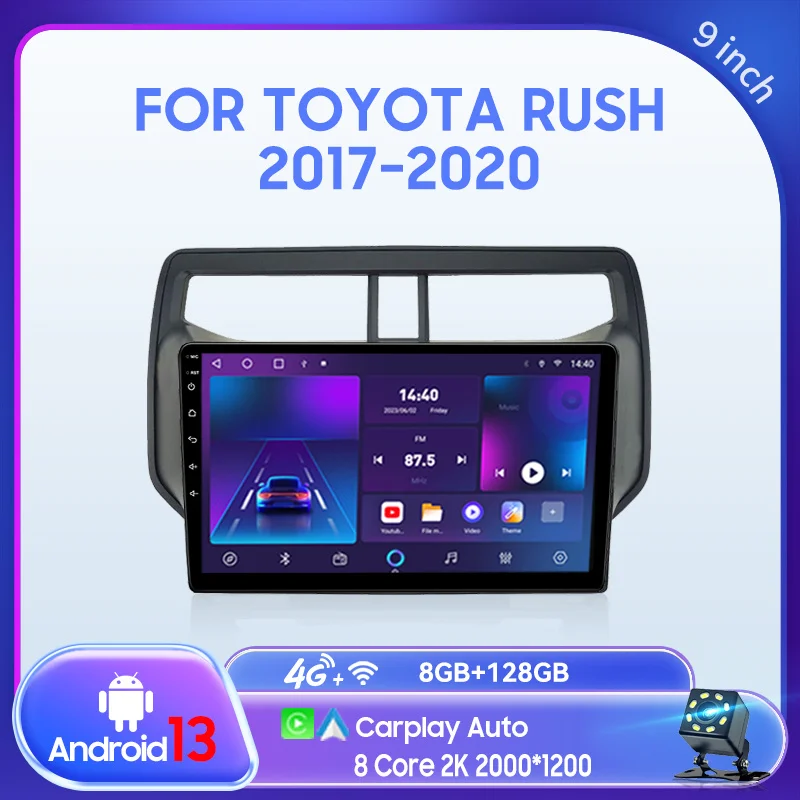 Автомагнитола QSZN для Toyota Rush 2017-2020, 9 дюймов, 2 din, Android 13,0, мультимедийный видеоплеер, GPS-навигация, головное устройство 4G Carplay
Автомагнитола QSZN для Toyota Rush 2017-2020, 9 дюймов, 2 din, Android 13,0, мультимедийный видеоплеер, GPS-навигация, головное устройство 4G Carplay