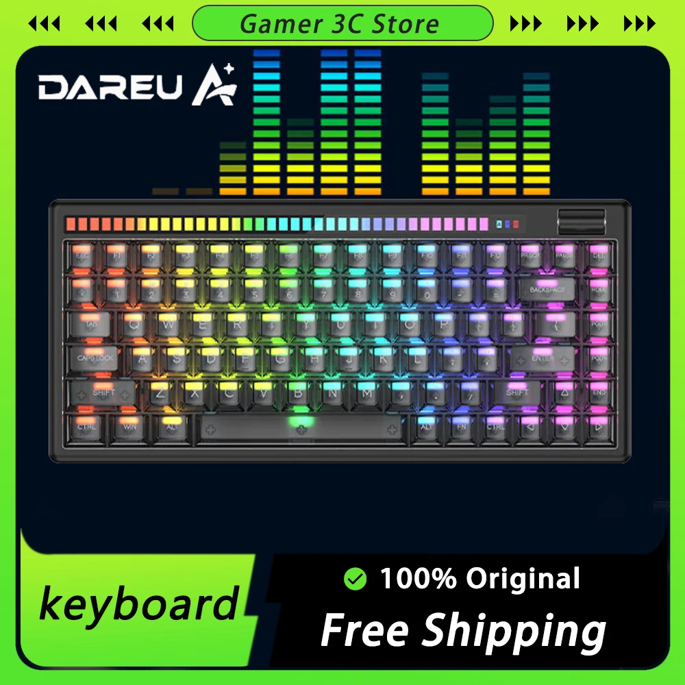 Механическая клавиатура DAREU A84pro из алюминиевого сплава, трехрежимная RGB игровая клавиатура, прокладка, горячая замена, игровые аксессуары для Mac Office
Механическая клавиатура DAREU A84pro из алюминиевого сплава, трехрежимная RGB игровая клавиатура, прокладка, горячая замена, игровые аксессуары для Mac Office