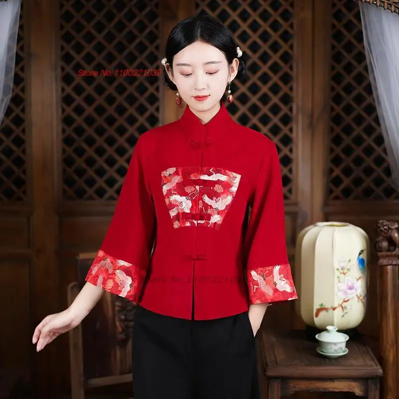 2024 chinese vintage coat national flower jacquard improved coat retro tang suit oriental hanfu tops tea service hanfu coat
2024 chinese vintage coat national flower jacquard improved coat retro tang suit oriental hanfu tops tea service hanfu coat