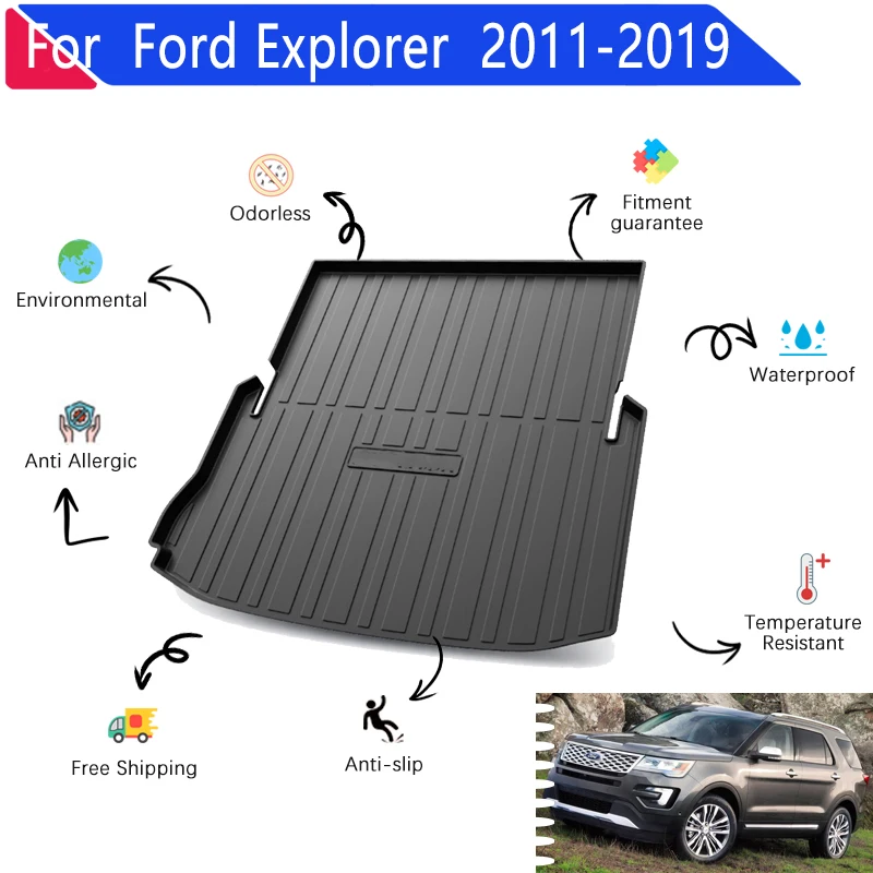 Коврик для багажника автомобиля для Ford Explorer, аксессуары U502 2011 ~ 2019, материал TPE, легко чистится, задний грузовой лоток, аксессуары для багажника
Коврик для багажника автомобиля для Ford Explorer, аксессуары U502 2011 ~ 2019, материал TPE, легко чистится, задний грузовой лоток, аксессуары для багажника