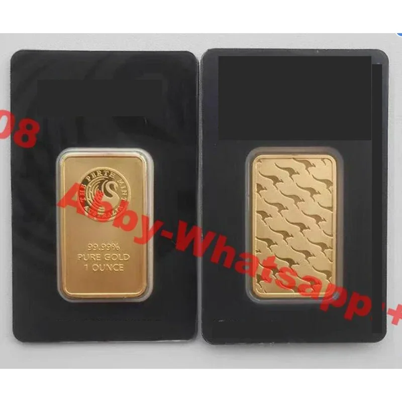 

Sealed Packaging 1 ounce 24K Gold Plated Bar Replica Original Copy 1oz swan Bullion Ingot Different Serial Number (Non-magnetic)