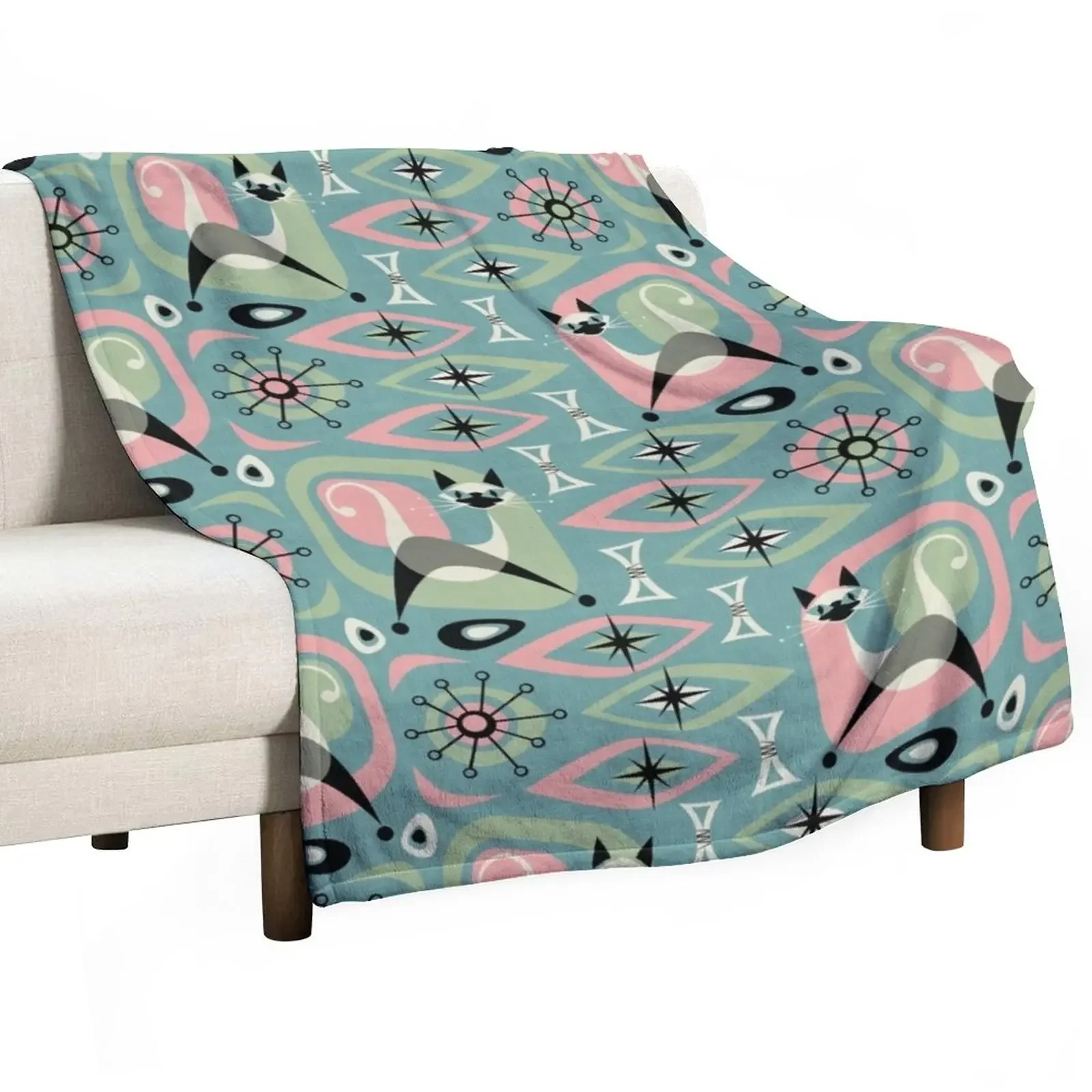 Mid Century Siamese Cat Abstract on Blue Throw Blanket Thermals For Travel cosplay anime Blankets
Mid Century Siamese Cat Abstract on Blue Throw Blanket Thermals For Travel cosplay anime Blankets