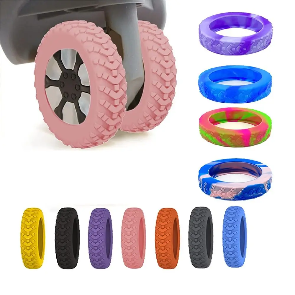 

4/8Pcs Silicone Luggage Wheel Protector Upgrade Colorful Wheels Guard Cover Reduce Noise Thicken Silent Caster Sleeve Travel