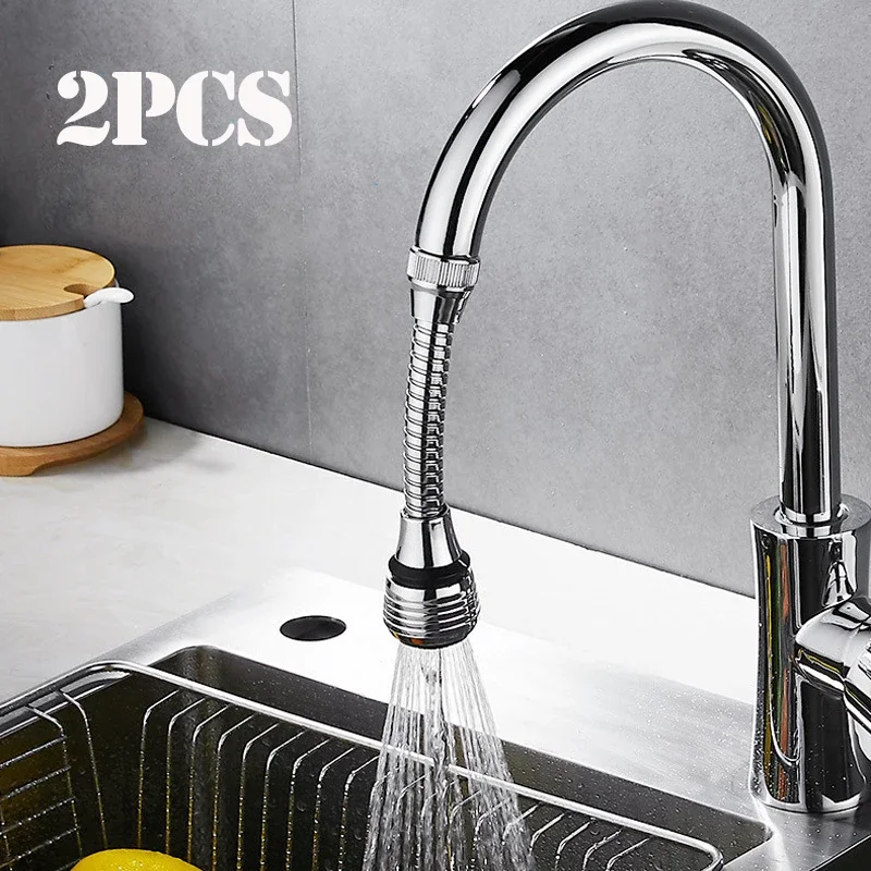 

1/2pcs Kitchen Gadgets 360 Rotatable Bubbler High Pressure Faucet Extender Water Saving Bathroom Kitchen Accessories Supplies