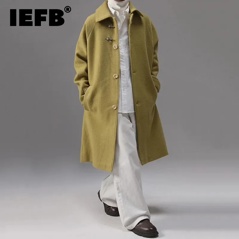 IEFB Autumn Winter Men's Long Coat Aircraft Buckle Niche Design Woolen Windbreaker Fashion Classic Male Wool Overcoat New 9C2587
IEFB Autumn Winter Men's Long Coat Aircraft Buckle Niche Design Woolen Windbreaker Fashion Classic Male Wool Overcoat New 9C2587