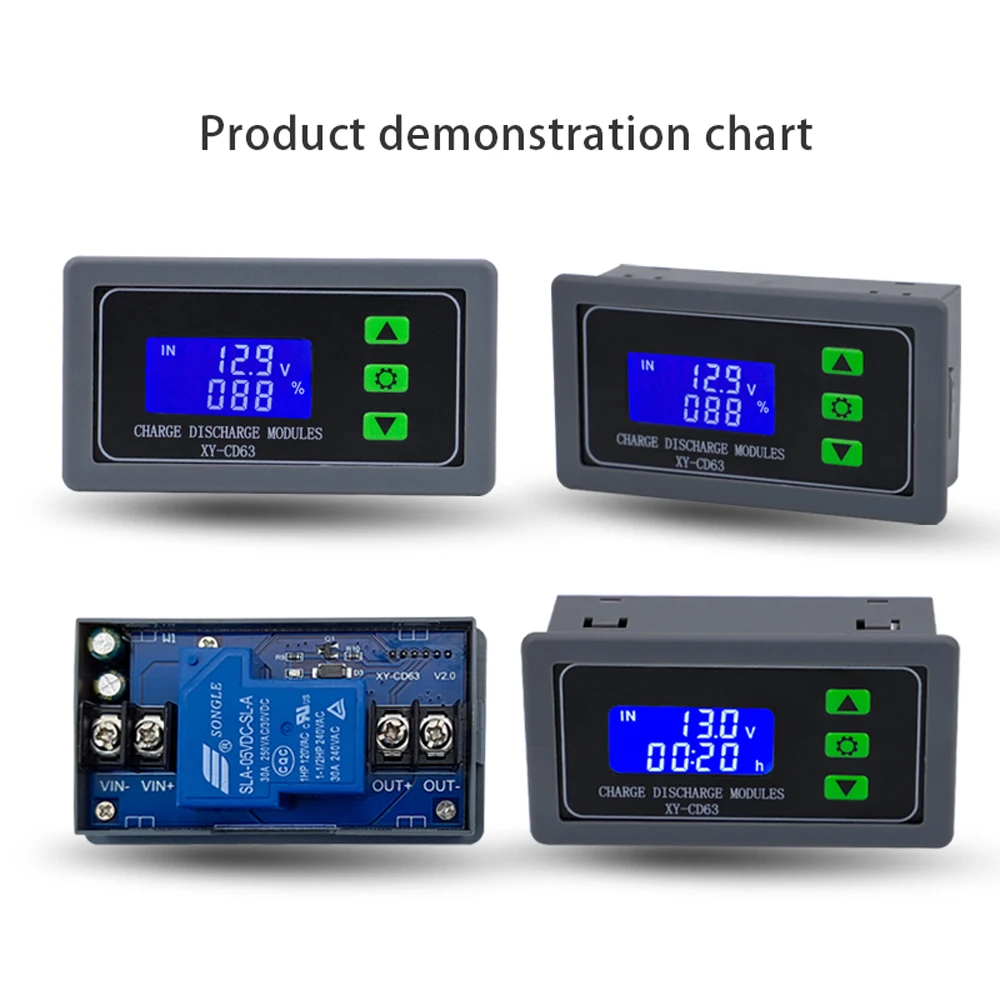 XY-CD63 DC 6-60V 30A Battery Charger Discharger Controller Module Full Power Off Under Voltage Power Loss Protector LED Display
XY-CD63 DC 6-60V 30A Battery Charger Discharger Controller Module Full Power Off Under Voltage Power Loss Protector LED Display