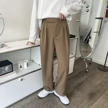 Coffee/Grey/Black Suit Pants Men Fashion Society Mens Dress Pants Korean Loose Straight Casual Pants Mens Formal Trousers S-2XL
Coffee/Grey/Black Suit Pants Men Fashion Society Mens Dress Pants Korean Loose Straight Casual Pants Mens Formal Trousers S-2XL