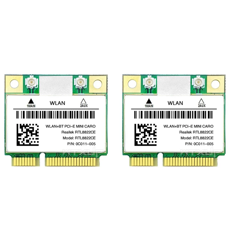 

2X RTL8822CE 1200Mbps 2.4G/5Ghz 802.11AC Wifi Card Network Mini Pcie Bluetooth 5.0 Support Laptop/PC Windows 10/11