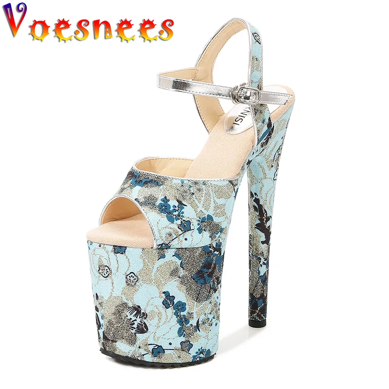 Blue Green Print Pole Dance Shoes Nightclub 20CM Thin High Heels Platform Sandals Shiny Sequin Fashion Club Bar Pumps For Women 
Blue Green Print Pole Dance Shoes Nightclub 20CM Thin High Heels Platform Sandals Shiny Sequin Fashion Club Bar Pumps For Women
