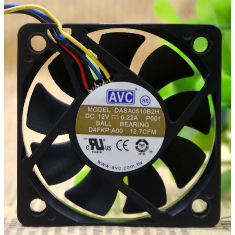 New CPU Fan for AVC DASA0510B2H 12V 0.22A 4-wire PWM Temperature Controlled Muter Cooling Fan 5010 5cm 50*50*10MM
New CPU Fan for AVC DASA0510B2H 12V 0.22A 4-wire PWM Temperature Controlled Muter Cooling Fan 5010 5cm 50*50*10MM