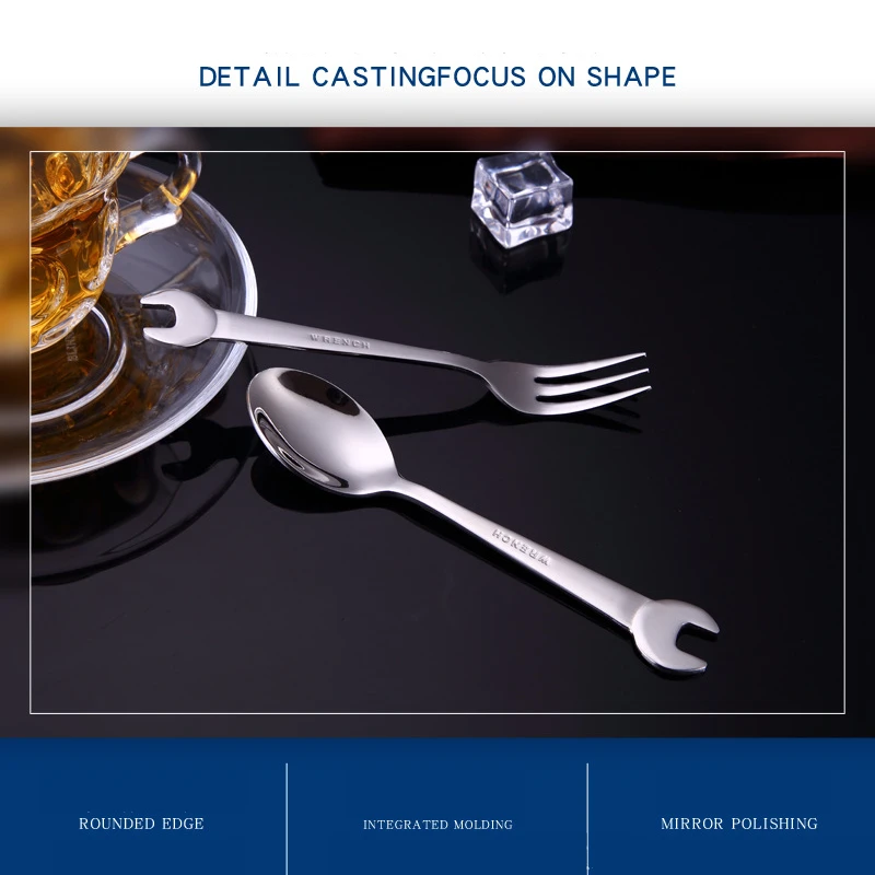Portable Stainless Steel Wrench Spoons Fork, Coffee, Honey, Soup Stirring Spoons, Dessert, Sand, Ice Cream Forks, Tableware
Portable Stainless Steel Wrench Spoons Fork, Coffee, Honey, Soup Stirring Spoons, Dessert, Sand, Ice Cream Forks, Tableware