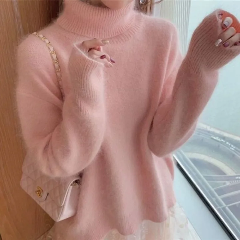 Women's Autumn Winter Pullover Solid Screw Thread Flocked Lantern Long Sleeve Sweater Knitted Undershirt Office Lady Tops
Women's Autumn Winter Pullover Solid Screw Thread Flocked Lantern Long Sleeve Sweater Knitted Undershirt Office Lady Tops