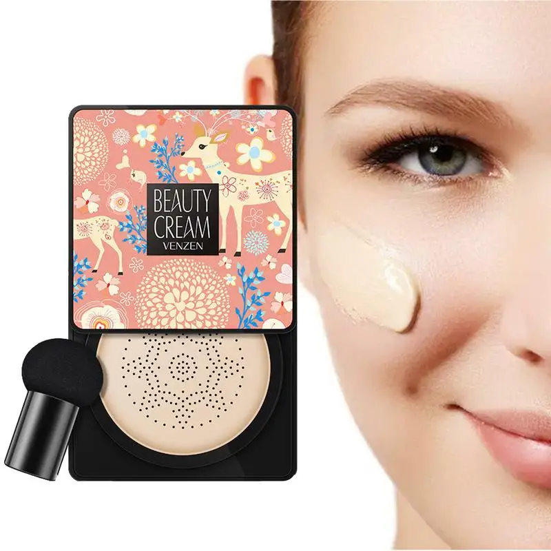 

BB Air Cushion Foundation Mushroom Head CC Cream Concealer Whitening Makeup Cosmetic Waterproof Brighten Face Base Tone