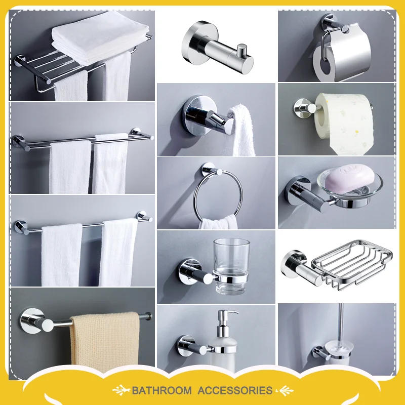 Bathroom Hardware Set Kit Accessories Towel Rack Towel Bar Ring Coat Hook Toilet Paper Holder Soap Shelf Dispenser Brush Holder
Bathroom Hardware Set Kit Accessories Towel Rack Towel Bar Ring Coat Hook Toilet Paper Holder Soap Shelf Dispenser Brush Holder
