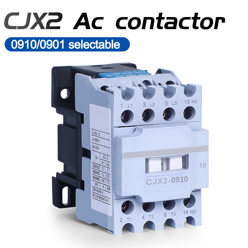 CJX2 0910-0901Contator AC para Aparelhos Industriais , Condutividade Forte, 110V,380v Pure copper coil 1NO 1NC
CJX2 0910-0901Contator AC para Aparelhos Industriais , Condutividade Forte, 110V,380v Pure copper coil 1NO 1NC