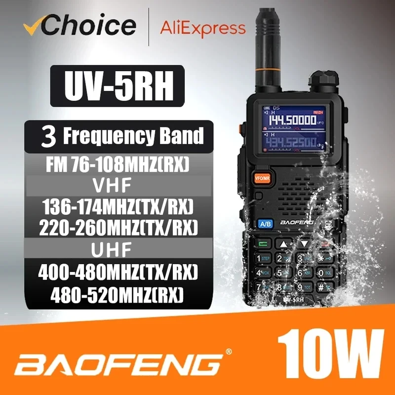 Baofeng Официальный магазин UV 5RH 10 Вт полная полоса портативная Рация Беспроводная копия частоты Type-C зарядное устройство обновленный UV 5R трансивер 
Baofeng Официальный магазин UV 5RH 10 Вт полная полоса портативная Рация Беспроводная копия частоты Type-C зарядное устройство обновленный UV 5R трансивер